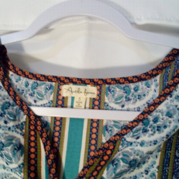 Antilia Femme Blouse Women S Short Sleeve Multi Pattern Colorful - Picture 9 of 15
